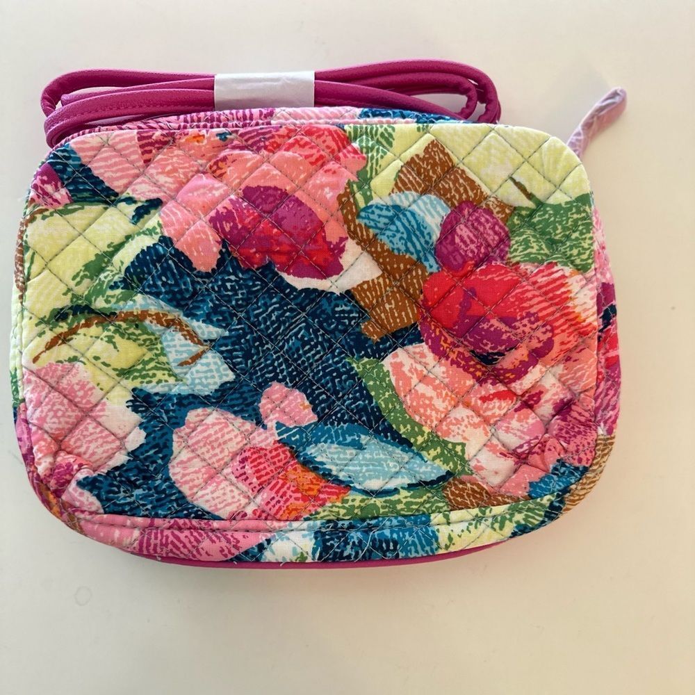 Vera Bradley Iconic RFID Little Crossbody-Superbloom NWT